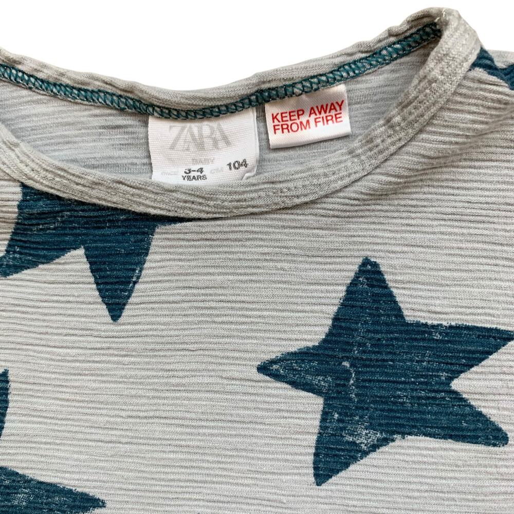 Zara star print textured shirt 3-4 years - Picture 2 of 6